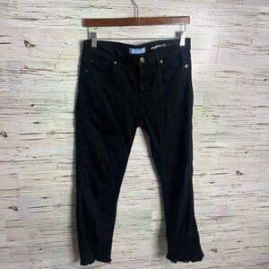 7 For All Mankind B(air) High Rise Cropped Boot Cut Jeans black size 29